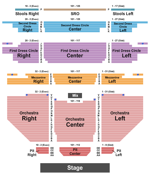 Carpenter Theatre At Dominion Energy Center Nutcracker Seating Chart